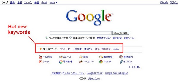 Top Page Google Japan